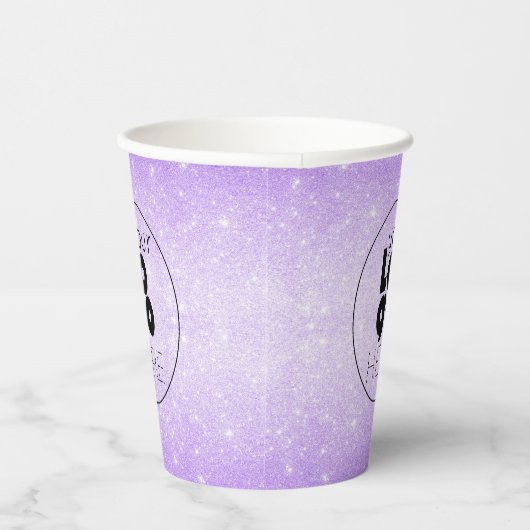 Gobelets En Papier Coupes de papier violet violet Parties scintillant (Droite)