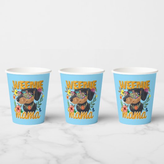 GOBELETS EN PAPIER COUPES DE PAPIER WEENIE MAMA (Multi)