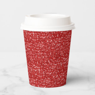 GOBELETS EN PAPIER COUPES DE PARTI ROUGE SEQUINS-PAPIER