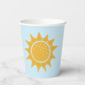 Gobelets En Papier Coupes de partie de piscine | Soleil (Verso)