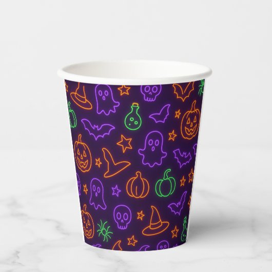 Gobelets En Papier Coupes d'Halloween (Recto)