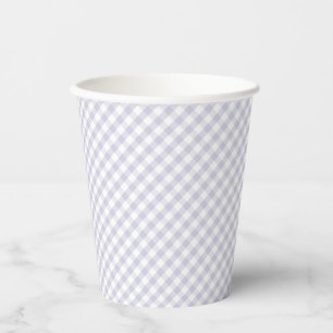 Gobelets En Papier Coupes en papier à baby shower simple en vichy vi