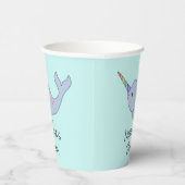 Gobelets En Papier Coupes en papier arc-en-ciel Narwhal (Droite)