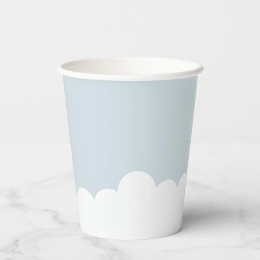 Gobelets En Papier Coupes en papier Baby shower bleu Little Star Twin (Verso)