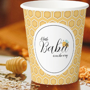 Gobelets En Papier Coupes en papier Baby shower motif Orange