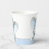 Gobelets En Papier Coupes en papier Baby shower pour éléphant garçon (Gauche)