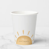 Gobelets En Papier Coupes en papier Baby shower Sunshine Boho (Recto)