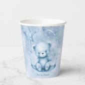 Gobelets En Papier Coupes en papier bleu Teddy Bear (Verso)