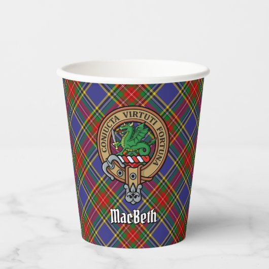 Gobelets En Papier Coupes en papier Clan MacBeth Crest (Recto)