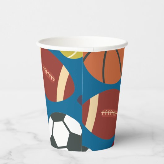 Gobelets En Papier Coupes en papier d'anniversaire sport étoilé (Droite)