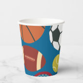 Gobelets En Papier Coupes en papier d'anniversaire sport étoilé (Recto)