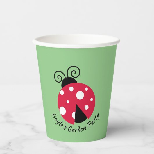 Gobelets En Papier Coupes en papier de conception de Ladybug (Recto)