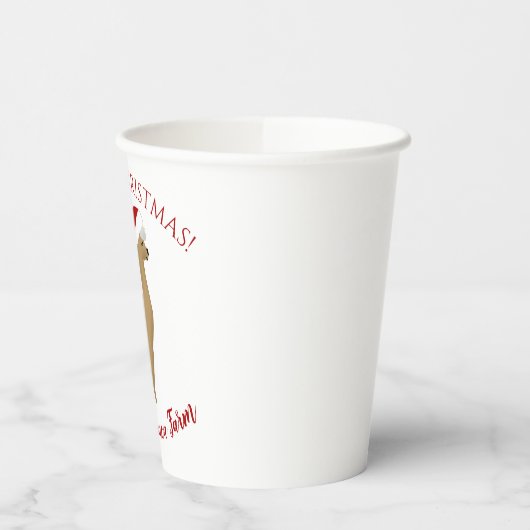 Gobelets En Papier Coupes en papier de Noël Alpaca (Gauche)