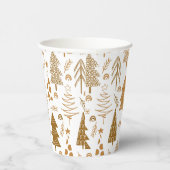 Gobelets En Papier Coupes en papier de Noël de style scandinave or (Droite)