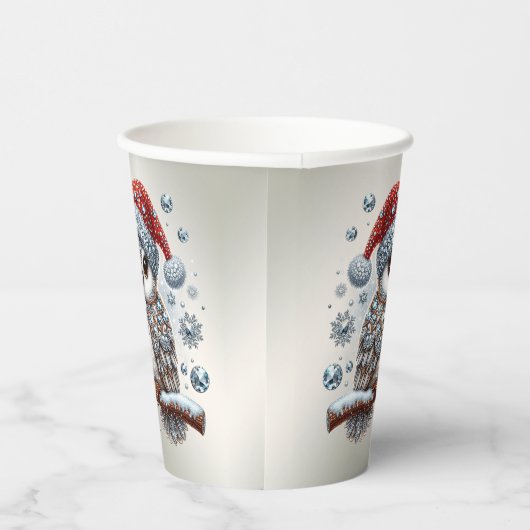 Gobelets En Papier Coupes en papier de Noël Owl (Droite)