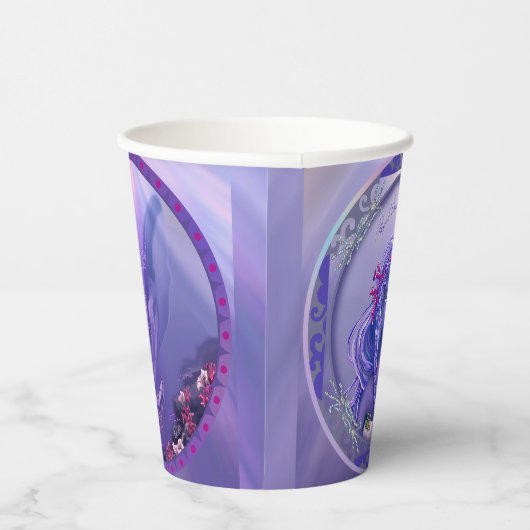 Gobelets En Papier Coupes en papier de sirène violet (Droite)