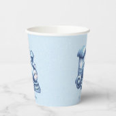 Gobelets En Papier Coupes en papier de train bleu (Gauche)