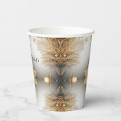 Gobelets En Papier Coupes en papier Décoratif Or Unique (Verso)