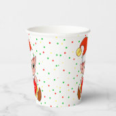 Gobelets En Papier Coupes en papier Elf & Confetti de Noël mignonnes (Droite)