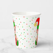Gobelets En Papier Coupes en papier Elf & Confetti de Noël mignonnes (Gauche)