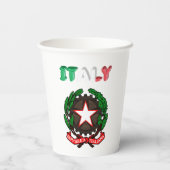 Gobelets En Papier Coupes en papier emblème italien (Verso)