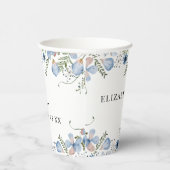 Gobelets En Papier Coupes en papier Fête des mariées Dusty Blue Flora (Droite)