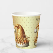 Gobelets En Papier Coupes en papier Gold Santa Hat (Recto)