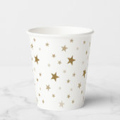 Gobelets En Papier Coupes en papier Gold Stars (Verso)