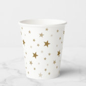 Gobelets En Papier Coupes en papier Gold Stars (Recto)