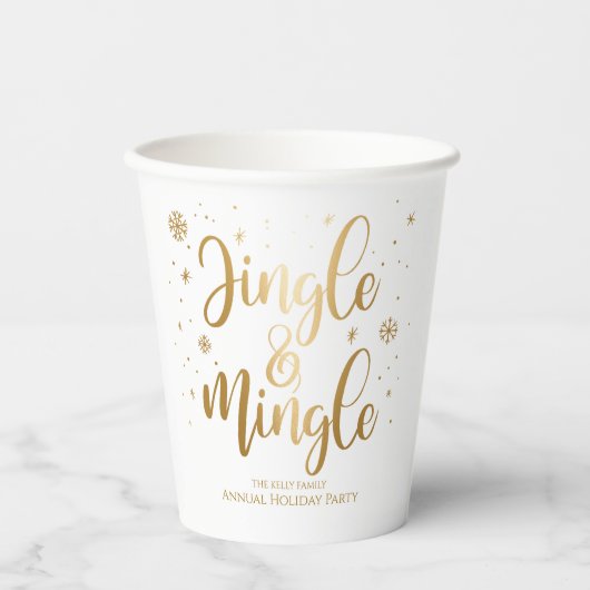 Gobelets En Papier Coupes en papier Jingle et Mingle Holiday (Recto)
