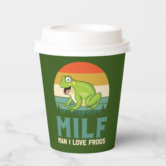 Gobelets En Papier Coupes en papier Love Frogs (Recto)