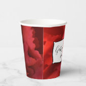 Gobelets En Papier Coupes en papier Mariage de carnation de fleurs ro (Droite)