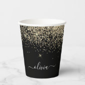 Gobelets En Papier Coupes en papier Monogramme Parties scintillant No (Recto)