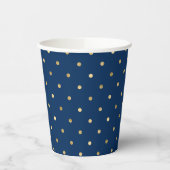 Gobelets En Papier Coupes en papier Motif Golden Polka Dot (Gauche)