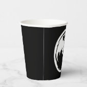 Gobelets En Papier Coupes en papier noir Dragon blanc (Droite)