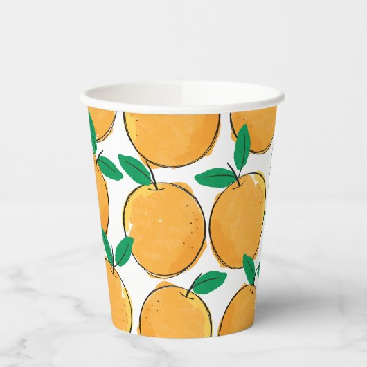 Gobelets En Papier Coupes en papier orange Cutie (Gauche)