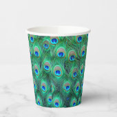 Gobelets En Papier Coupes en papier Peacock Feather (Gauche)