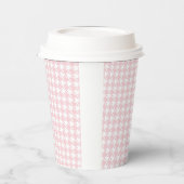 Gobelets En Papier Coupes en papier Pink Pastel Houndstooth (Gauche)