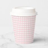 Gobelets En Papier Coupes en papier Pink Pastel Houndstooth (Recto)