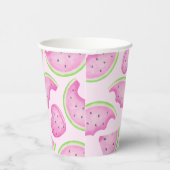 Gobelets En Papier Coupes en papier Pink Watermelon - fête d'été (Droite)