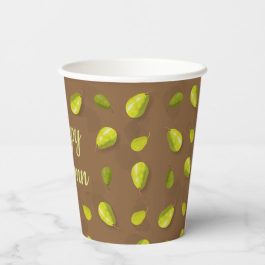 Gobelets En Papier Coupes en papier poire (Verso)