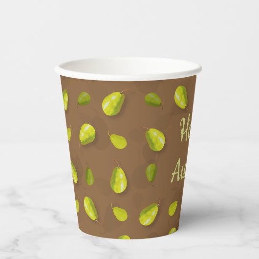 Gobelets En Papier Coupes en papier poire (Recto)