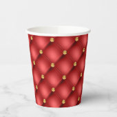 Gobelets En Papier Coupes en papier poli Diamond Or Rouge (Gauche)