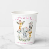 Gobelets En Papier Coupes en papier pour Baby shower animal pour fill (Verso)