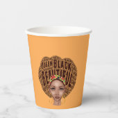 Gobelets En Papier Coupes en papier pour femme afro-américaine (Recto)