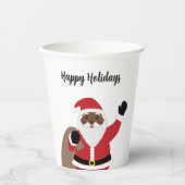 Gobelets En Papier Coupes en papier pour le Père Noël noir d'Afrique (Recto)