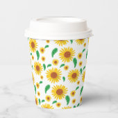 Gobelets En Papier Coupes en papier pour motif de tournesol mignonne (Recto)