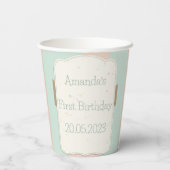 Gobelets En Papier Coupes en papier pour ours mignonne (Verso)