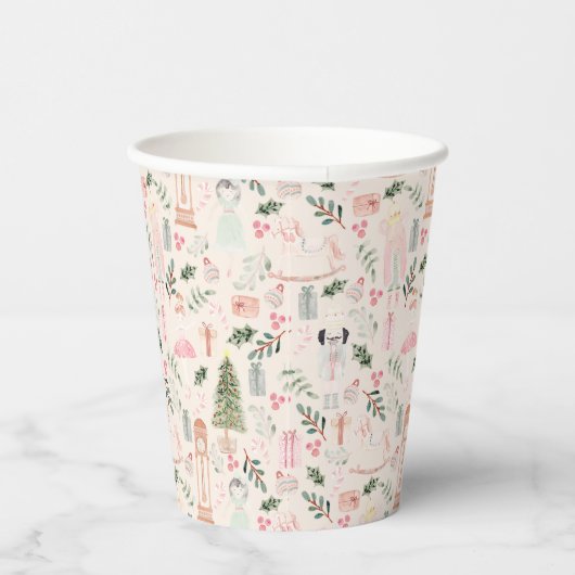 Gobelets En Papier Coupes en papier pour vacances Nutcracker aquarell (Droite)