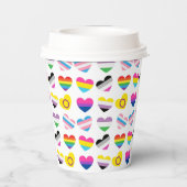 Gobelets En Papier Coupes en papier Pride Hearts (Verso)